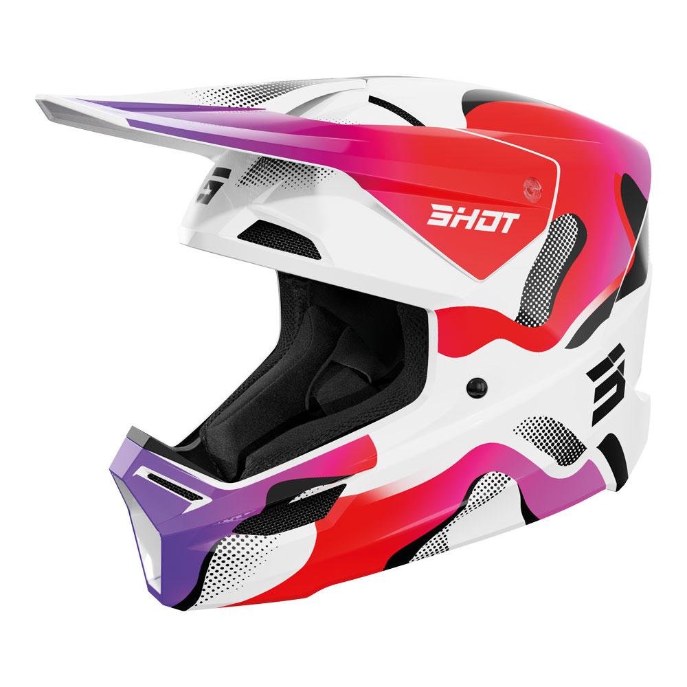 Shot Furious Zebra Helmet Pink Glossy