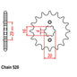 Front Sprocket - Steel 11T 520P