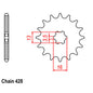 Front Sprocket - Steel 12T 428P