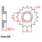 Front Sprocket - Steel 16T 520P