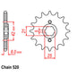 Front Sprocket Steel - 17T 520P