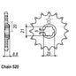 Front Sprocket - Steel 13T 520P