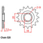 Front Sprocket - Steel 12T 520P