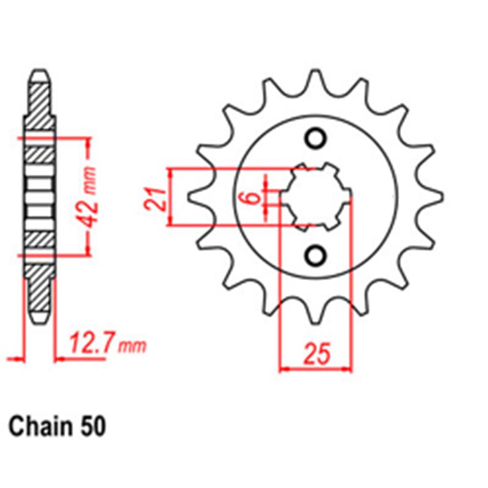 Front Sprocket - Steel 17T 530P