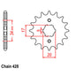 Front Sprocket - Steel 13T 428P