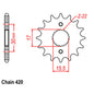 Front Sprocket - Steel 14T 420P