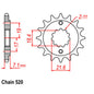 Front Sprocket - Steel 13T 520P