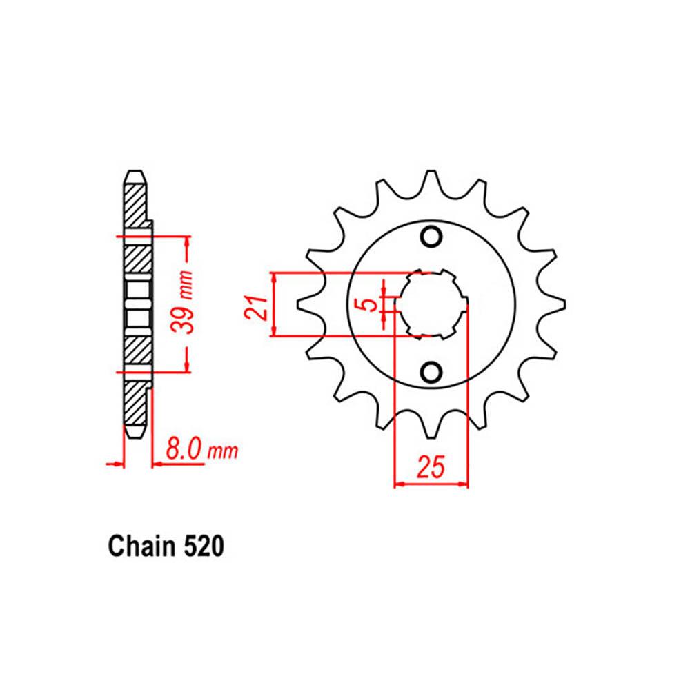 Front Sprocket - Steel 14T 520P