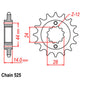 Front Sprocket Steel - 17T 525P
