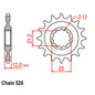 Front Sprocket - Steel 13T 520P