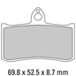 Ferodo Disc Pad Set - FDB858 P Platinum Non Sintered Compound