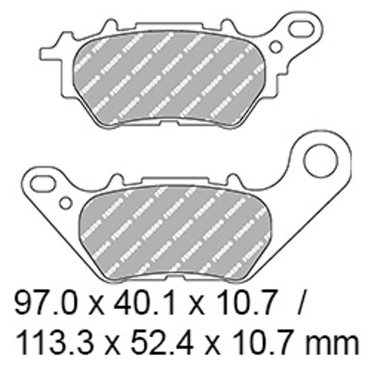 Ferodo Disc Pad Set - FDB2283 EF ECO Friction Non Sintered Compound