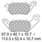 Ferodo Disc Pad Set - FDB2283 EF ECO Friction Non Sintered Compound