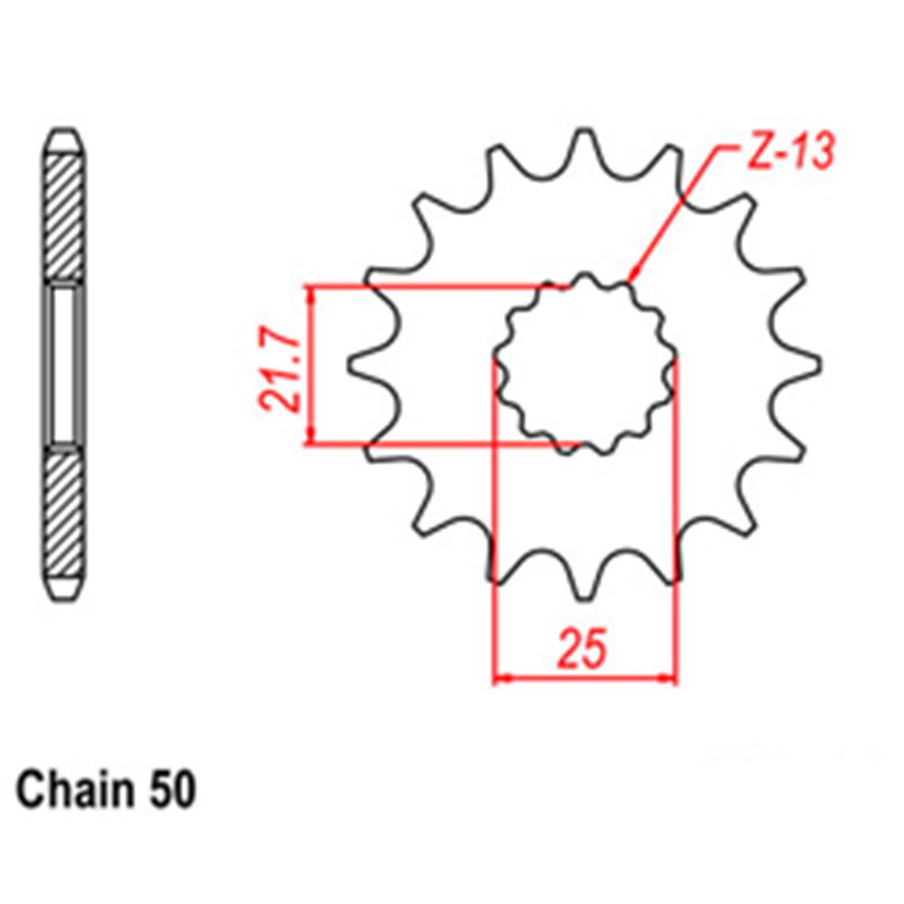 FRONT SPROCKET - STEEL W/-RUBBER CUSH 18T 530P