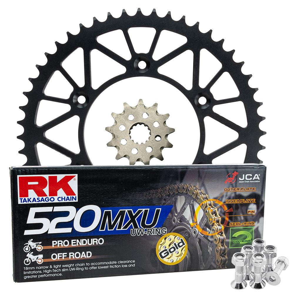 Pro Pack - RK Chain & Sprocket Kit Gold + Black 14/52 KTM SX-F 07-25