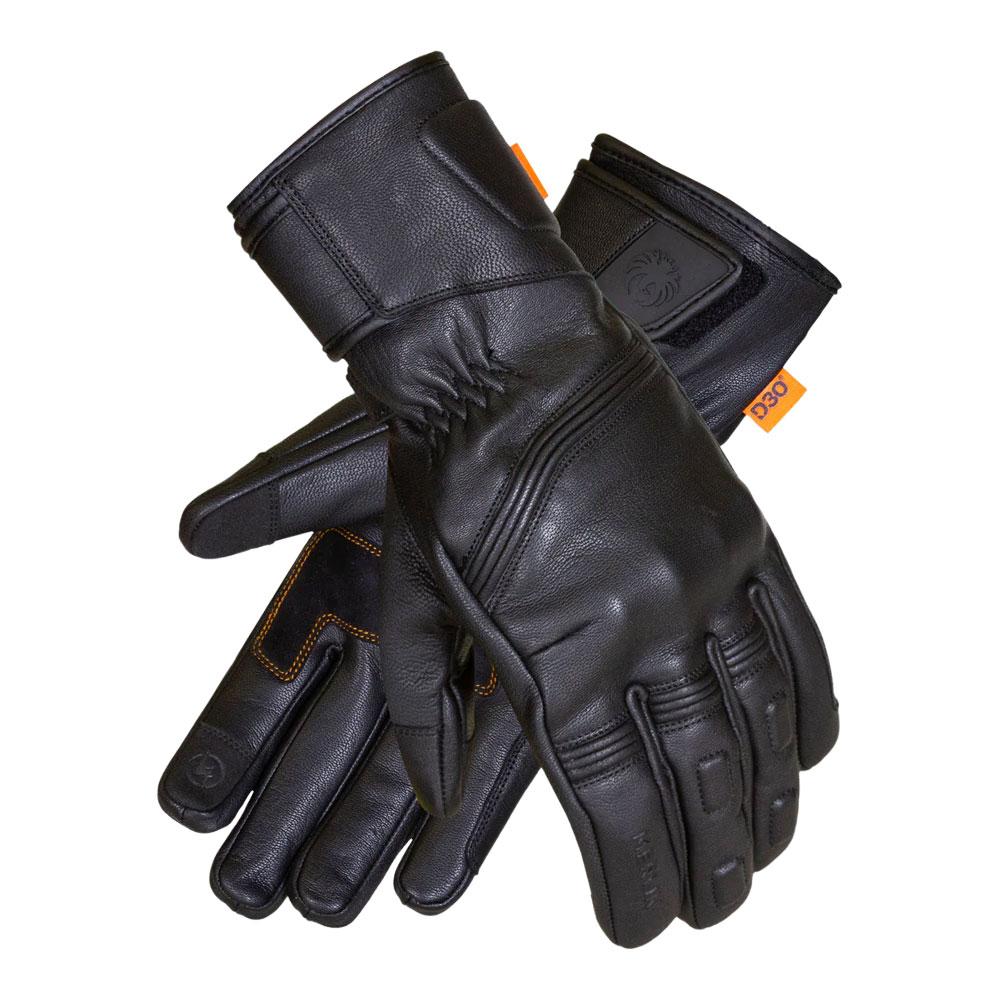 Merlin Calton D30 Leather Gloves Black