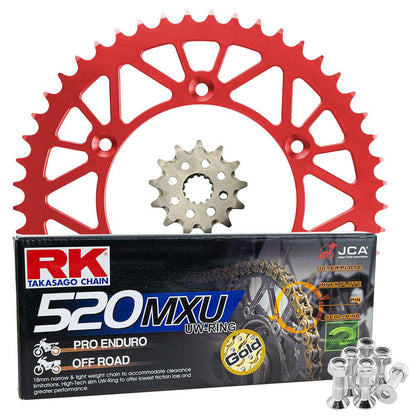 Pro Pack - RK Chain & Sprocket Kit Gold + Red 13/48 CRF250R 18-21