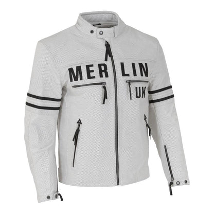 Merlin Revival D30 Perforated Leather Jacket White