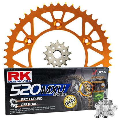 Pro Pack - RK Chain & Sprocket Kit Gold + Orange 14/50 KTM SX-F 07-25