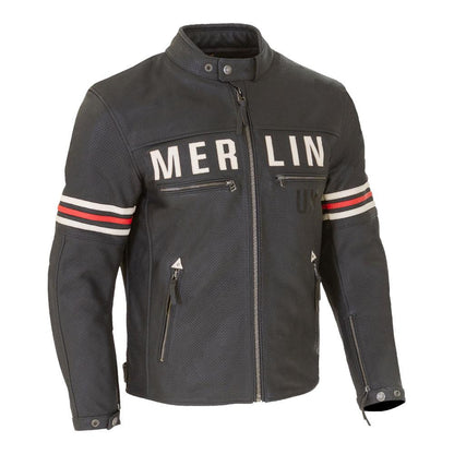 Merlin Revival D30 Perforated Leather Jacket Black/Vintage