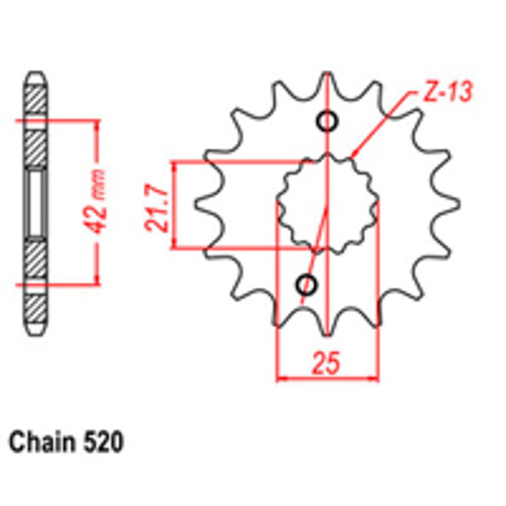 Front Sprocket - Steel 12T 520P (Not D/D)