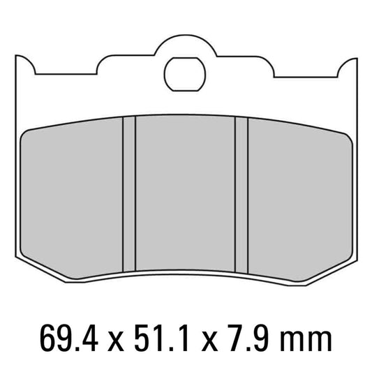 Ferodo Disc Pad Set - FDB2040 ST Sinter Grip Sintered Compound - Road
