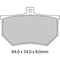 Ferodo Disc Pad Set - FRP410 P Platinum Non Sintered Compound