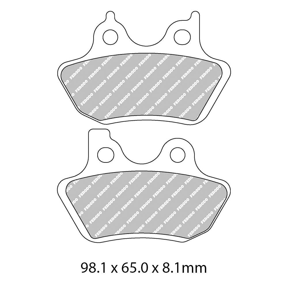 Ferodo Disc Pad Set - FDB2097 P Platinum Non Sintered Compound