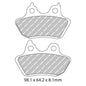Ferodo Disc Pad Set - FDB2202 P Platinum Non Sintered Compound
