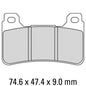 Ferodo Disc Pad Set - FDB2205 CP1 Ceramic Grip Race Compound - Non Sintered