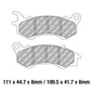 Ferodo Disc Pad Set - FDB2256 EF ECO Friction Non Sintered Compound