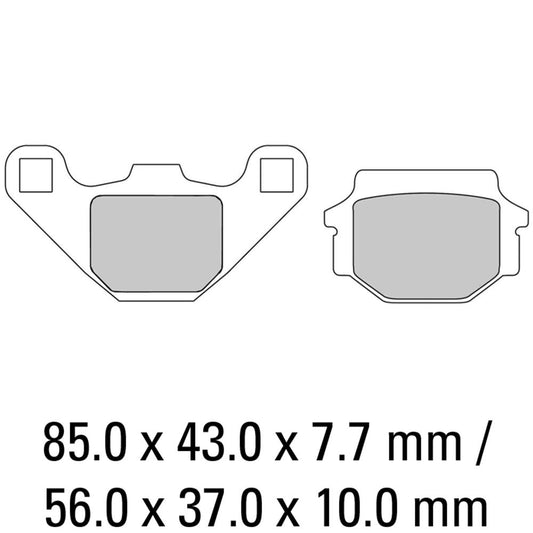 Ferodo Disc Pad Set - FDB314 EF ECO Friction Non Sintered Compound