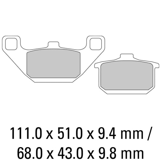 Ferodo Disc Pad Set - FDB339 EF ECO Friction Non Sintered Compound
