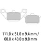 Ferodo Disc Pad Set - FDB339 EF ECO Friction Non Sintered Compound