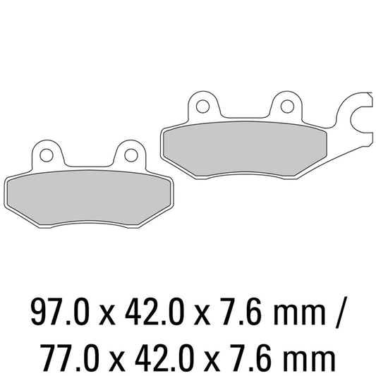 Ferodo Disc Pad Set - FDB631 EF ECO Friction Non Sintered Compound