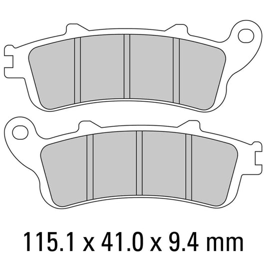 Ferodo Disc Pad Set - FDB2075 EF ECO Friction Non Sintered Compound