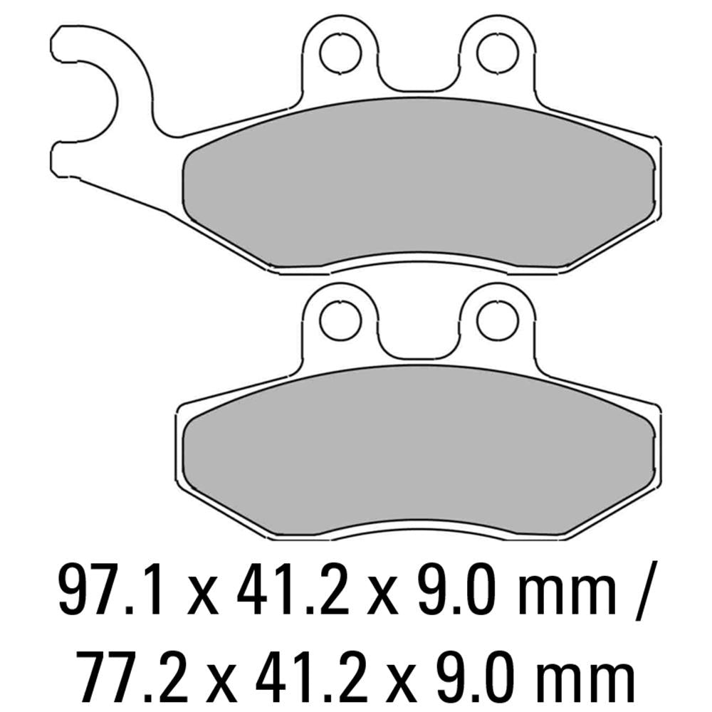 Ferodo Disc Pad Set - FDB2142 EF ECO Friction Non Sintered Compound