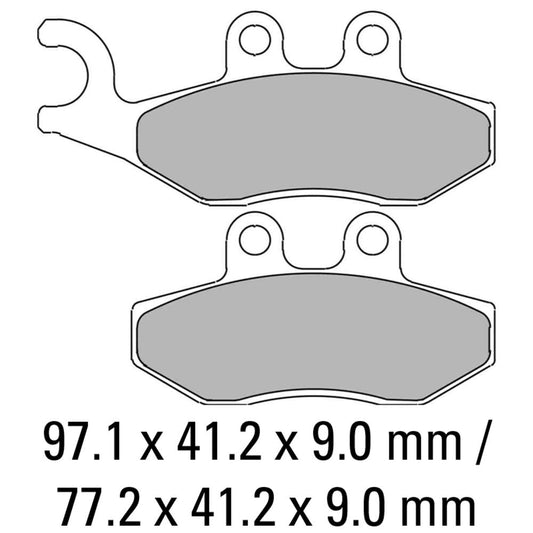 Ferodo Disc Pad Set - FDB2142 EF ECO Friction Non Sintered Compound
