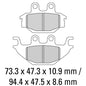 Ferodo Disc Pad Set - FDB2184 P Platinum Non Sintered Compound