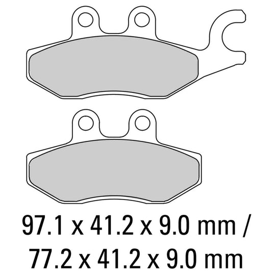 Ferodo Disc Pad Set - FDB2186 EF ECO Friction Non Sintered Compound