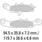 Ferodo Disc Pad Set - FDB2080 SG Sinter Grip Sintered Compound - Off-Road
