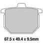 Ferodo Disc Pad Set - FDB182 P Platinum Non Sintered Compound