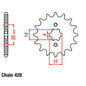 Front Sprocket - Steel 15T 428P