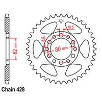 REAR SPROCKET - STEEL 47T 428P D/D