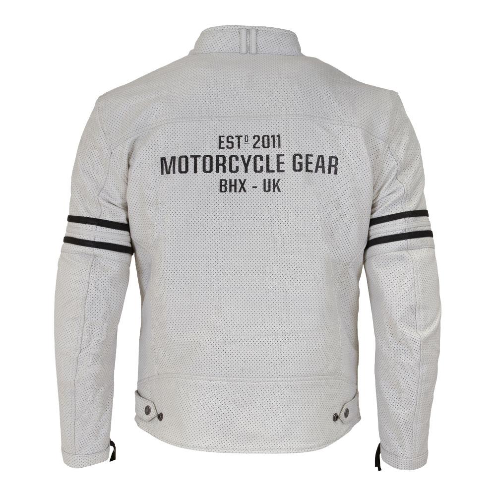 Merlin Revival D30 Perforated Leather Jacket White