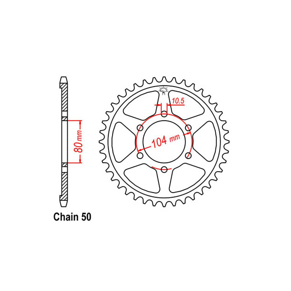Z - REAR SPROCKET - STEEL 39T 530P