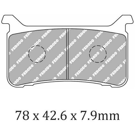 Ferodo Disc Pad Set - FDB2300 ST Sinter Grip Sintered Compound - Road