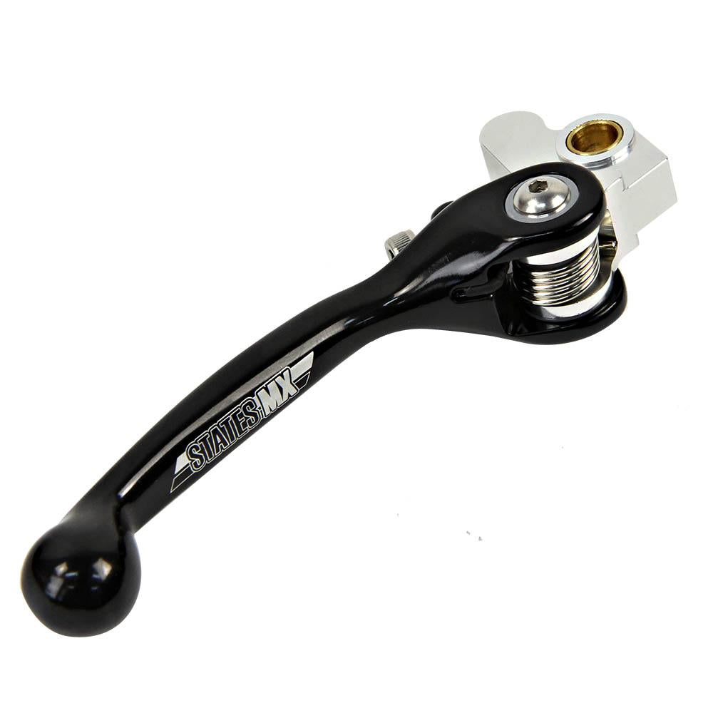 States MX Front Brake Lever - STD Flex - Honda/Suzuki - Black