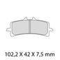 Ferodo Disc Pad Set - FDB2260 ST Sinter Grip Sintered Compound - Road