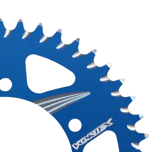 Vortex Alloy Rear Sprocket 420-46T - Yamaha - Blue
